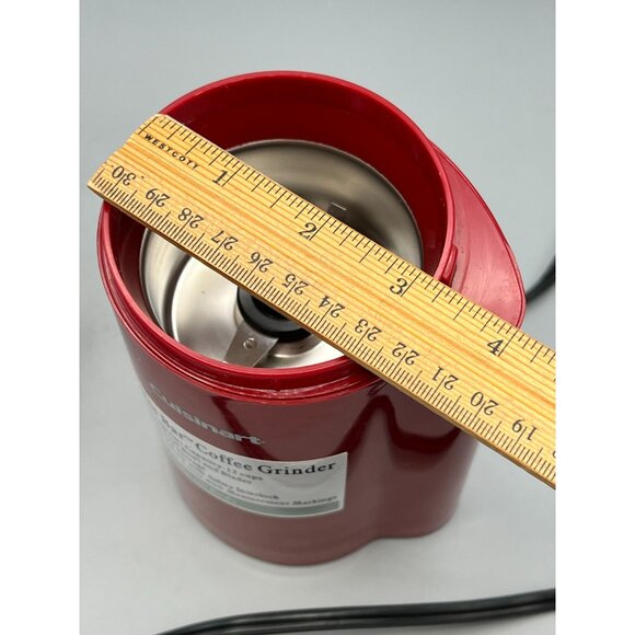 Cuisinart Coffee Bar Coffee Grinder Red Model DCG-20NR Stainless Blades & Bowl - Picture 10 of 13